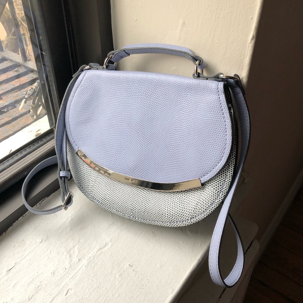 Nine West Python Print Saddle Shoulder Bag